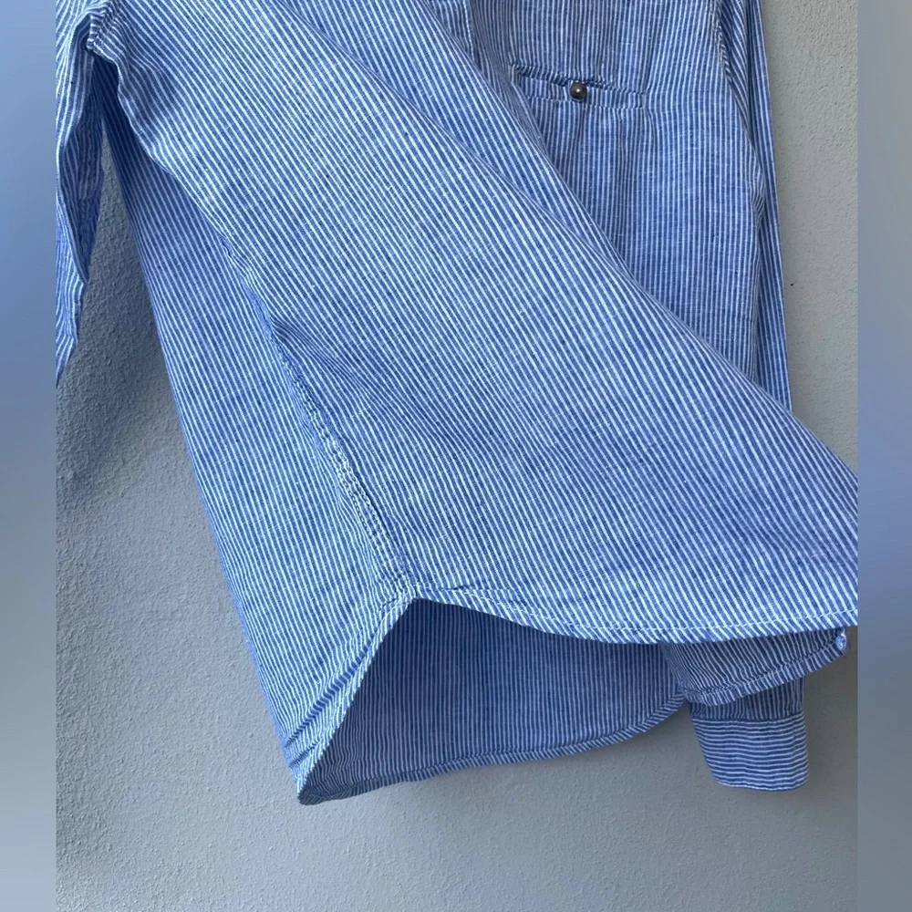 H&M | Striped Linen Blend Shirt - Picture 8 of 16